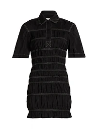 Nomia Smocked Poplin Shirtdress