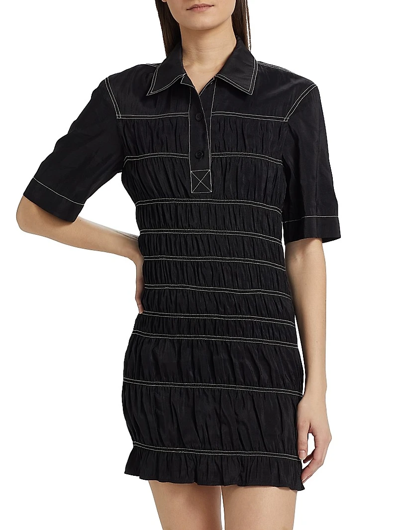 Nomia Smocked Poplin Shirtdress