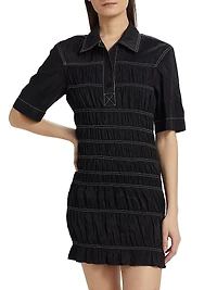 Nomia Smocked Poplin Shirtdress