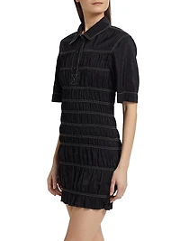 Nomia Smocked Poplin Shirtdress