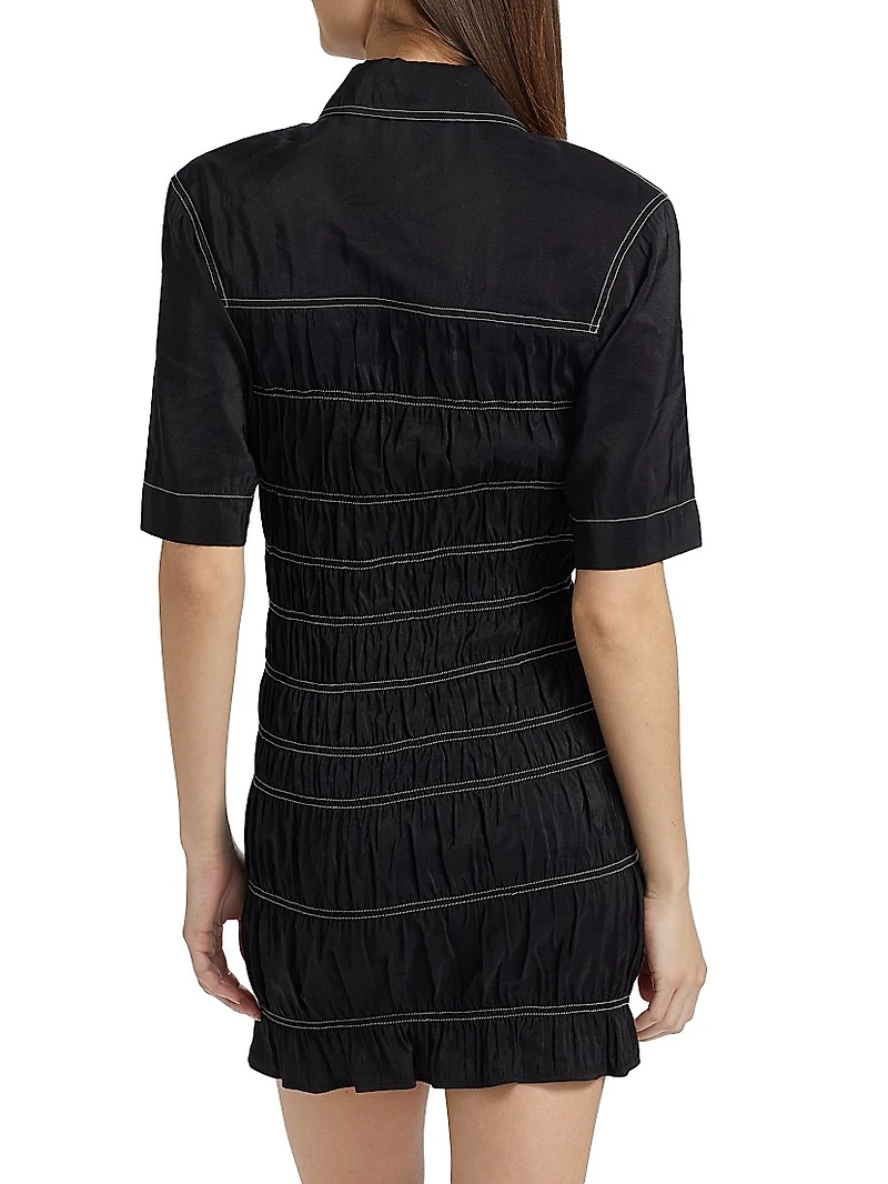 Nomia Smocked Poplin Shirtdress