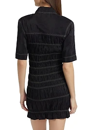 Nomia Smocked Poplin Shirtdress