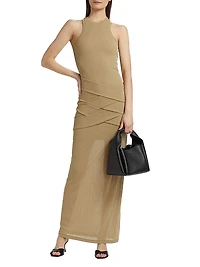 Arisa Draped Jersey Maxi-Dress