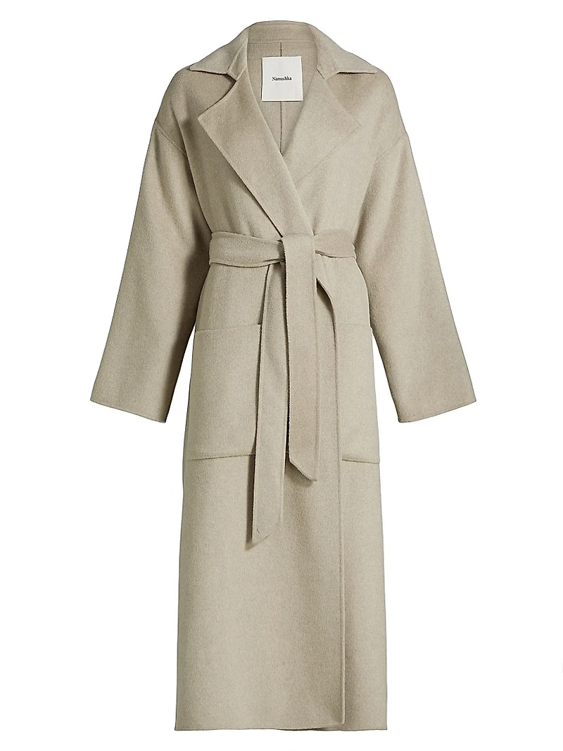 Salima Wool Tie-Waist Coat