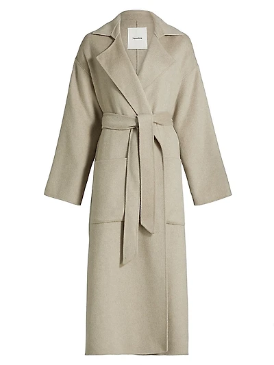 Salima Wool Tie-Waist Coat