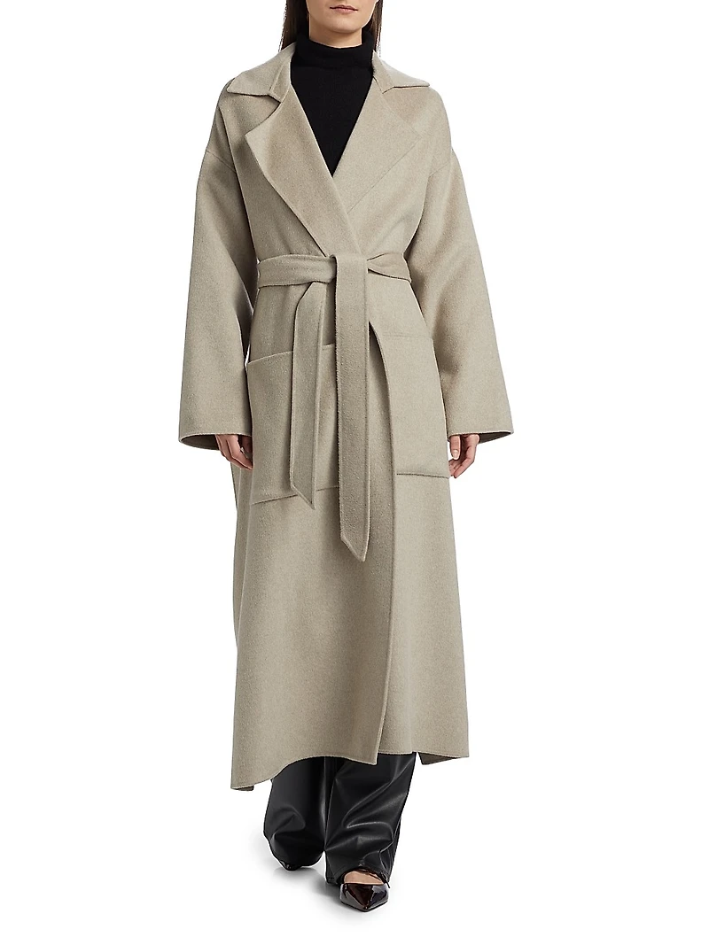 Salima Wool Tie-Waist Coat