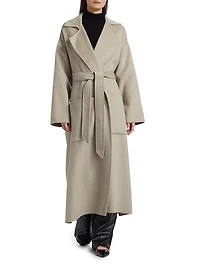 Salima Wool Tie-Waist Coat