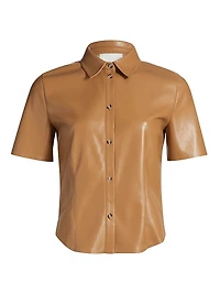 Clare Faux Leather Shirt