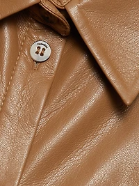Clare Faux Leather Shirt