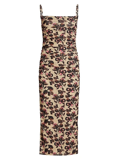 Alexa Floral Jersey Midi-Dress