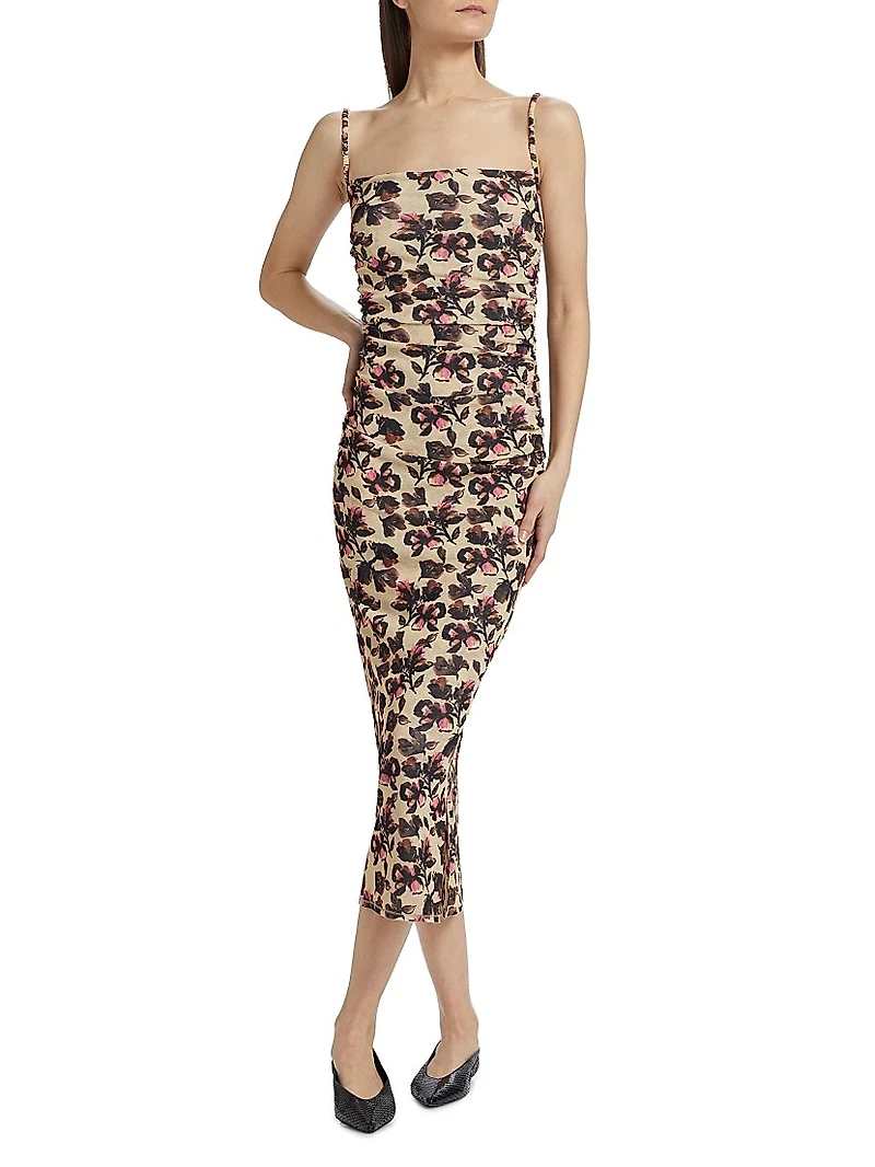 Alexa Floral Jersey Midi-Dress