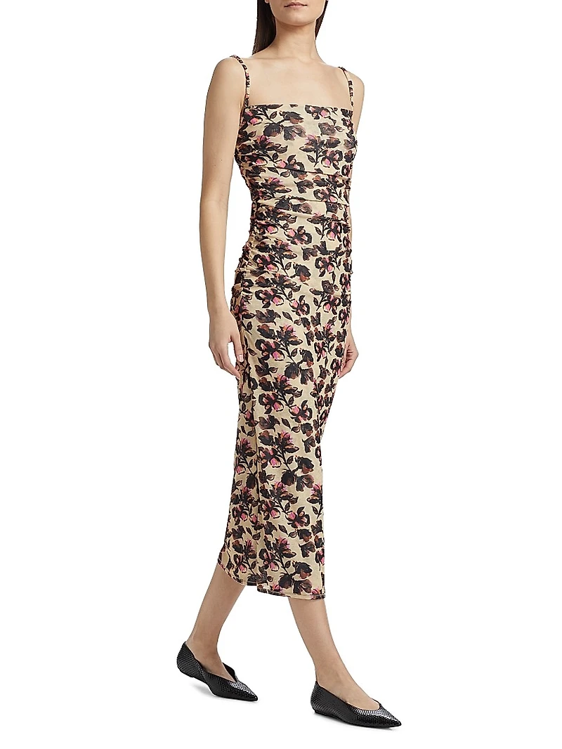 Alexa Floral Jersey Midi-Dress