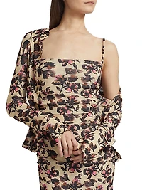 Alexa Floral Jersey Midi-Dress