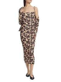 Alexa Floral Jersey Midi-Dress