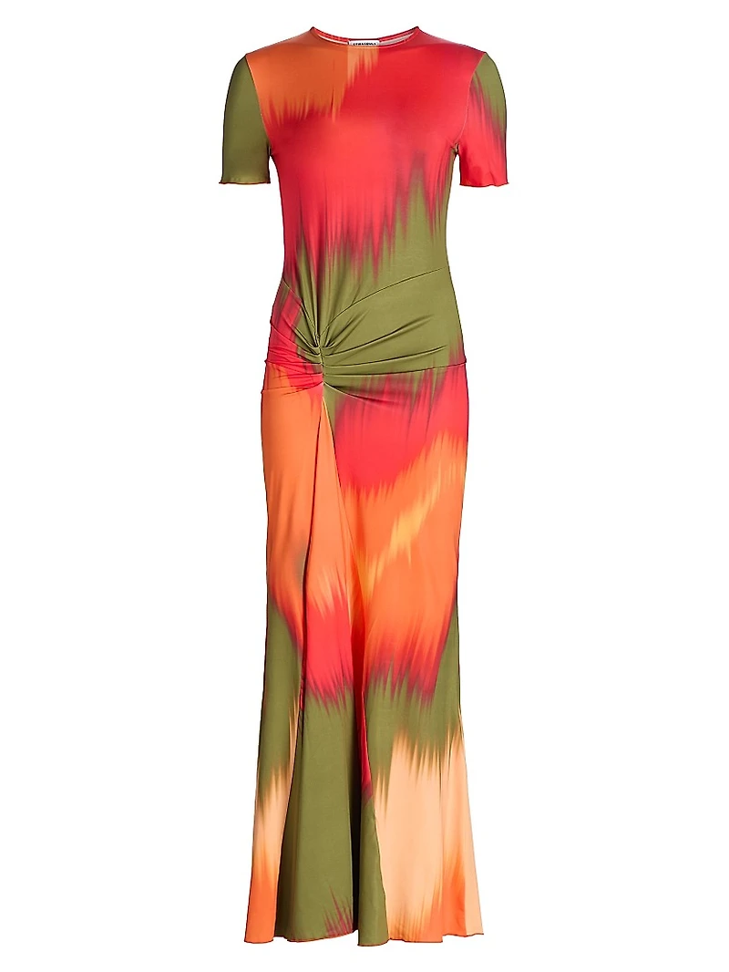 Annie Dyed Short-Sleeve Gown