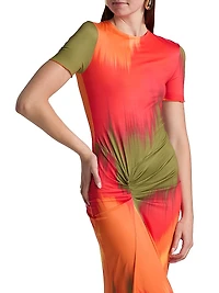 Annie Dyed Short-Sleeve Gown