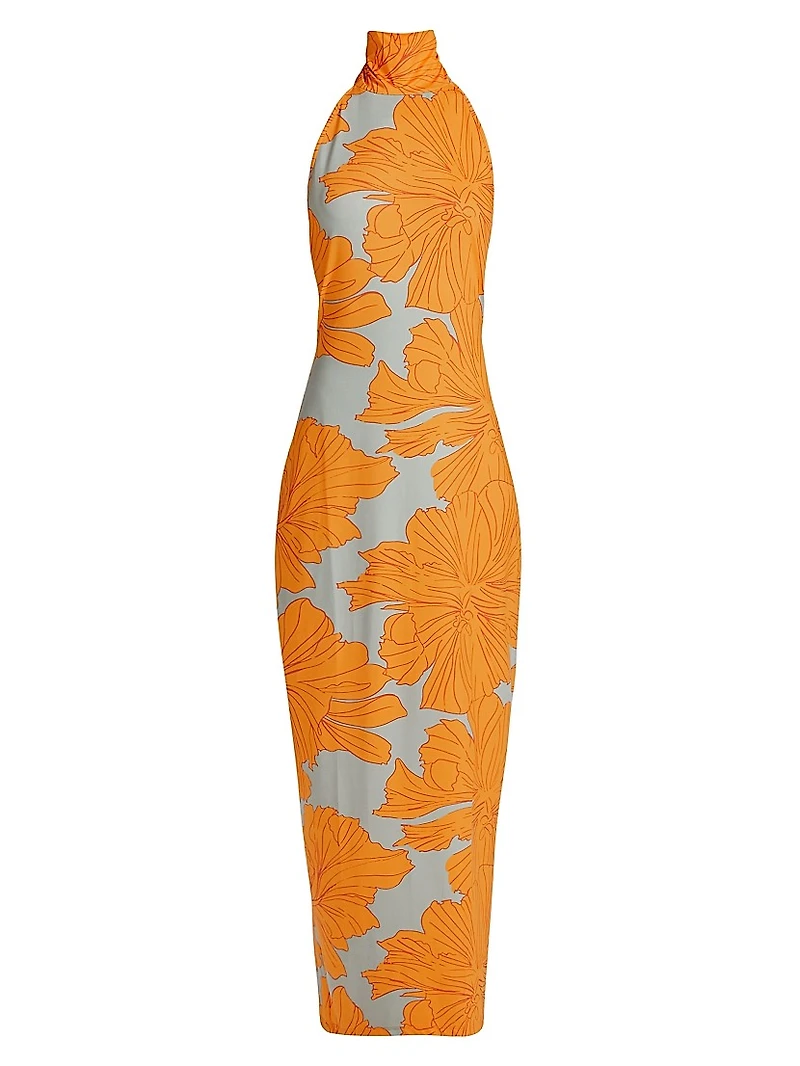 Montana Floral Turtleneck Maxi Dress