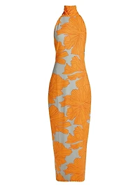 Montana Floral Turtleneck Maxi Dress