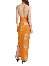 Montana Floral Turtleneck Maxi Dress