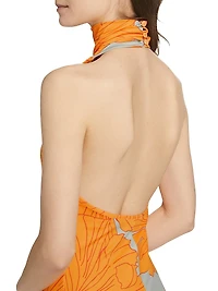 Montana Floral Turtleneck Maxi Dress