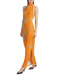 Montana Floral Turtleneck Maxi Dress