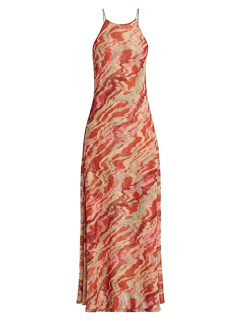 Samantha Printed Scoopneck Maxi Dress