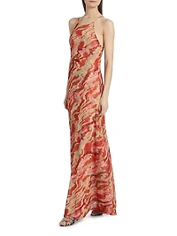 Samantha Printed Scoopneck Maxi Dress