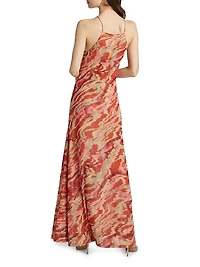 Samantha Printed Scoopneck Maxi Dress
