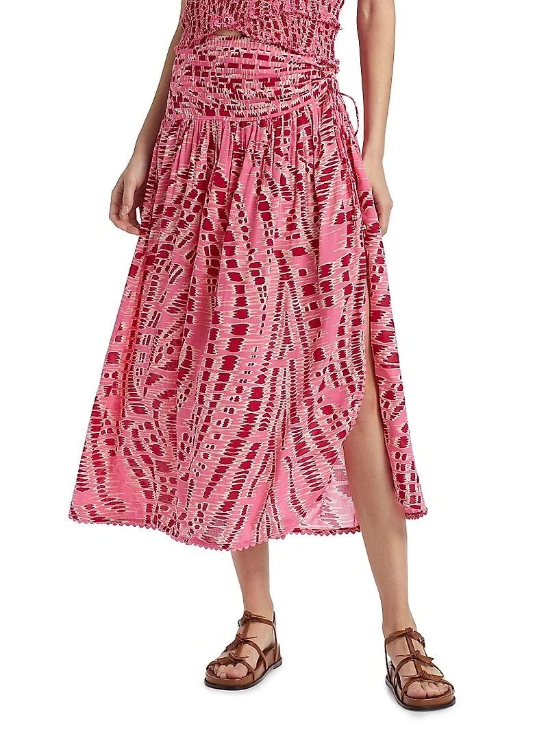 Carla Printed Midi-Skirt