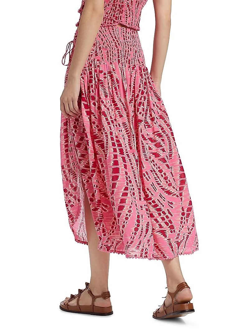 Carla Printed Midi-Skirt