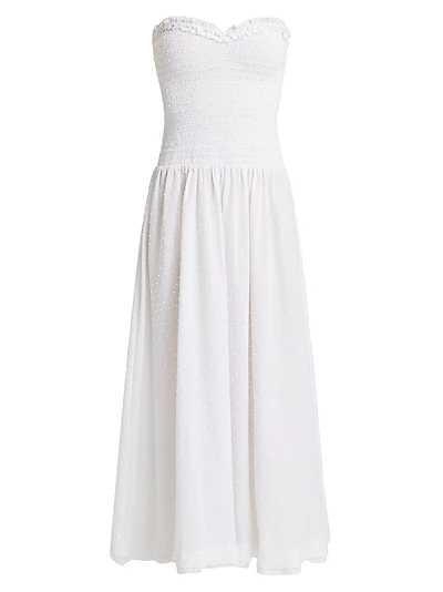 Cory Cotton Smocked Bandeau Midi-Dress