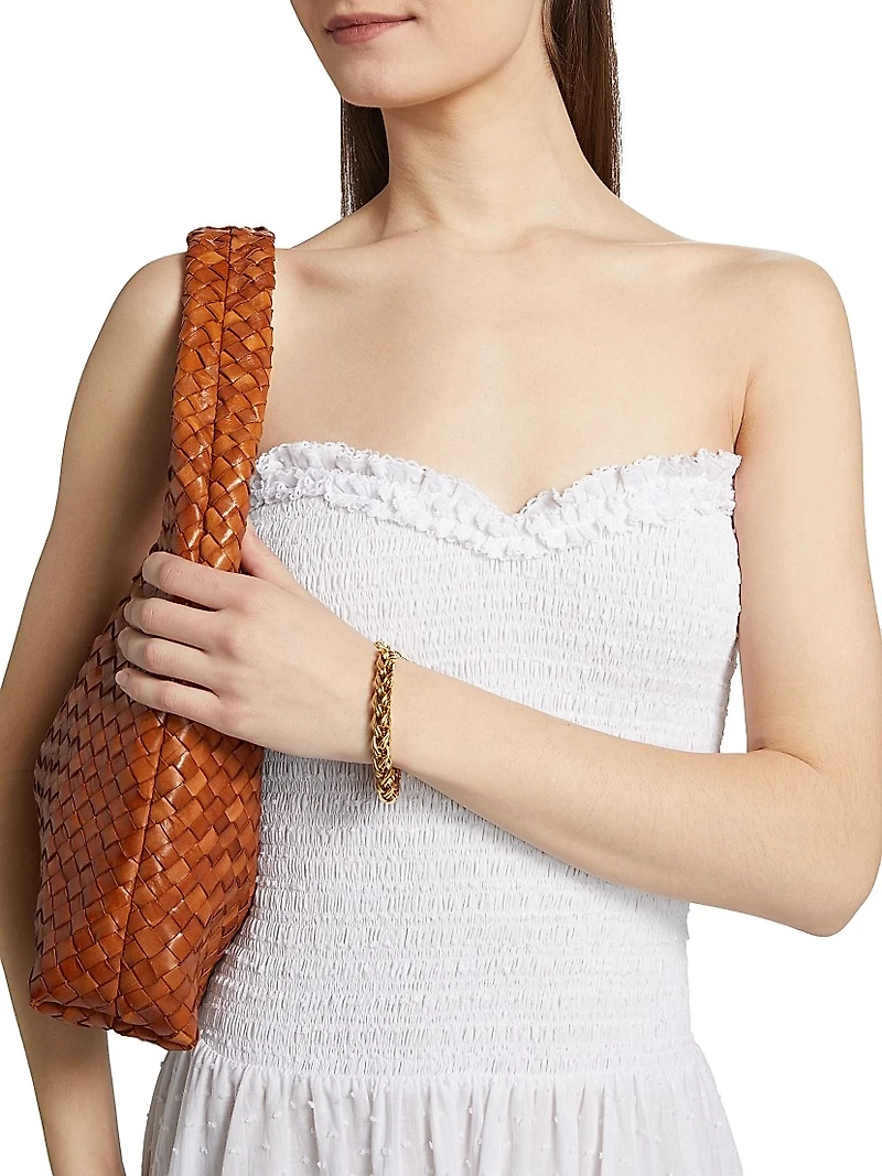Cory Cotton Smocked Bandeau Midi-Dress