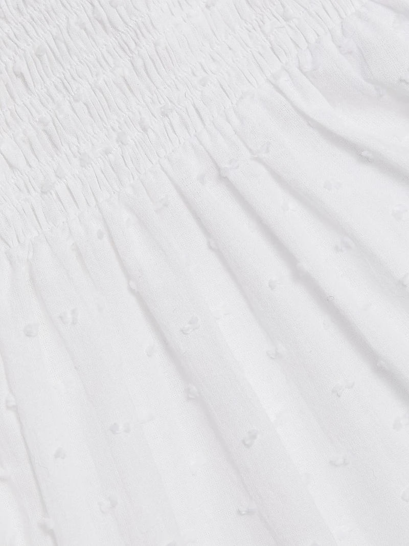 Cory Cotton Smocked Bandeau Midi-Dress