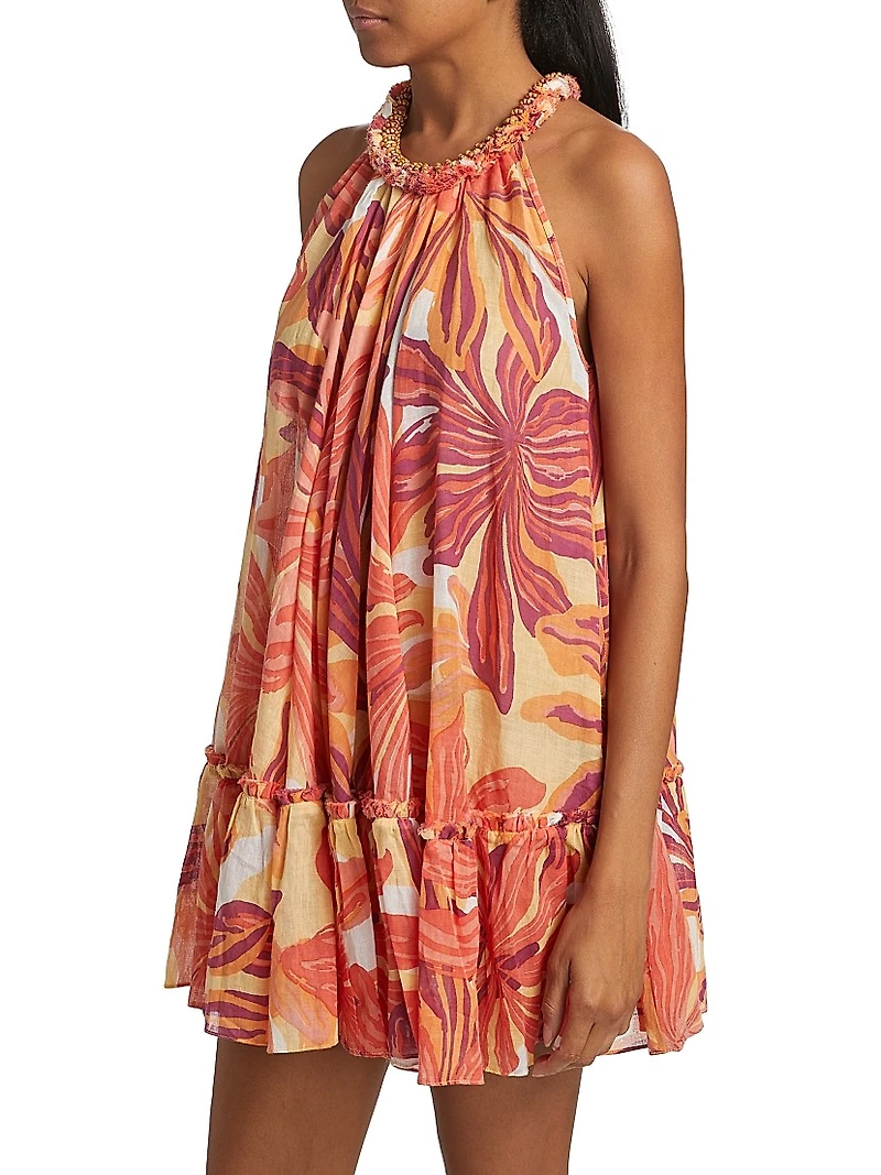 Cleo Floral Cotton A-Line Minidress