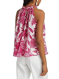 Cleo Embellished Floral Cotton Top