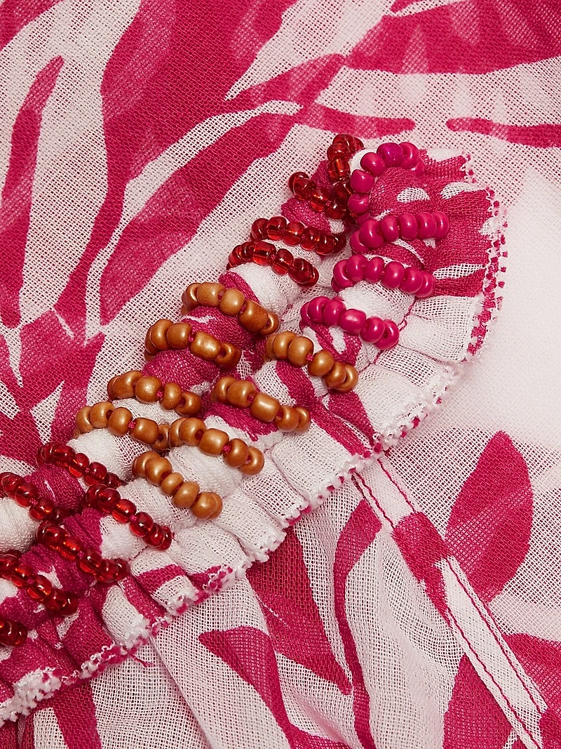 Cleo Embellished Floral Cotton Top