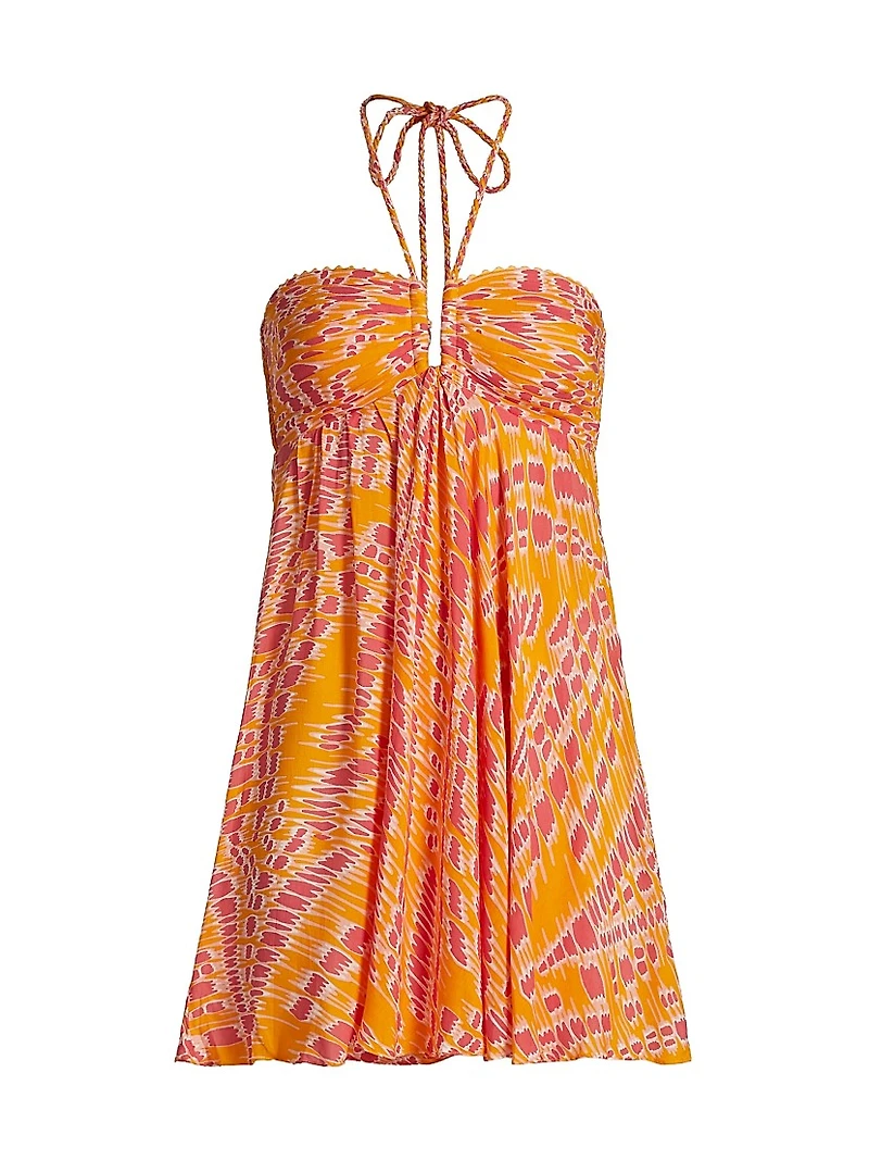 Calla Abstract Halterneck Minidress