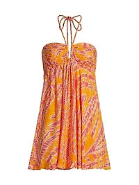 Calla Abstract Halterneck Minidress