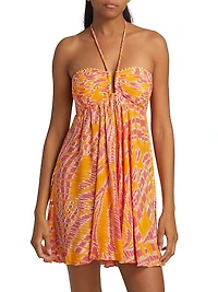 Calla Abstract Halterneck Minidress