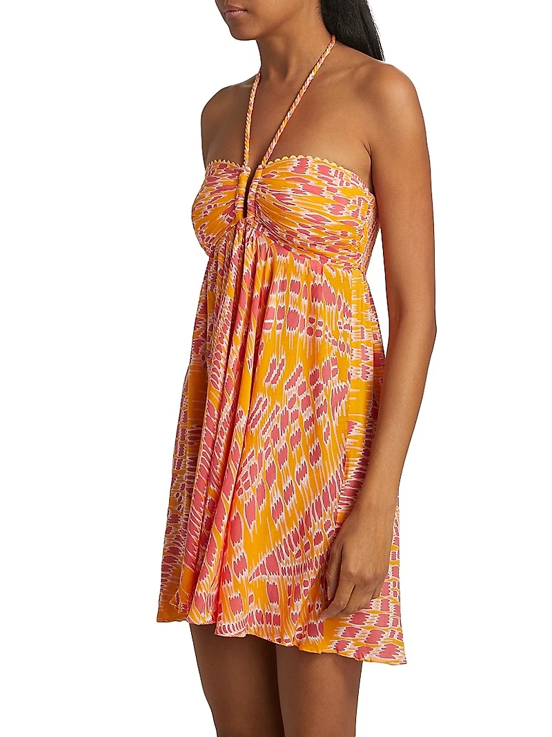 Calla Abstract Halterneck Minidress