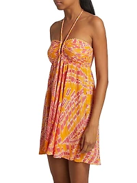 Calla Abstract Halterneck Minidress