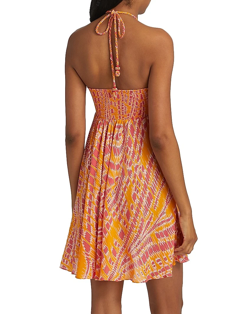 Calla Abstract Halterneck Minidress