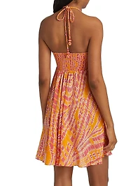 Calla Abstract Halterneck Minidress