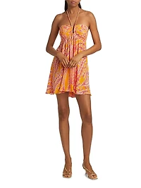 Calla Abstract Halterneck Minidress