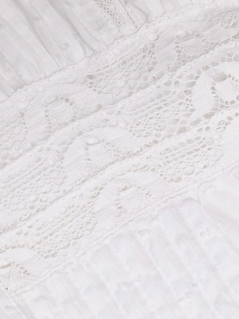 Mila Embroidered Cotton A-Line Maxi Dress