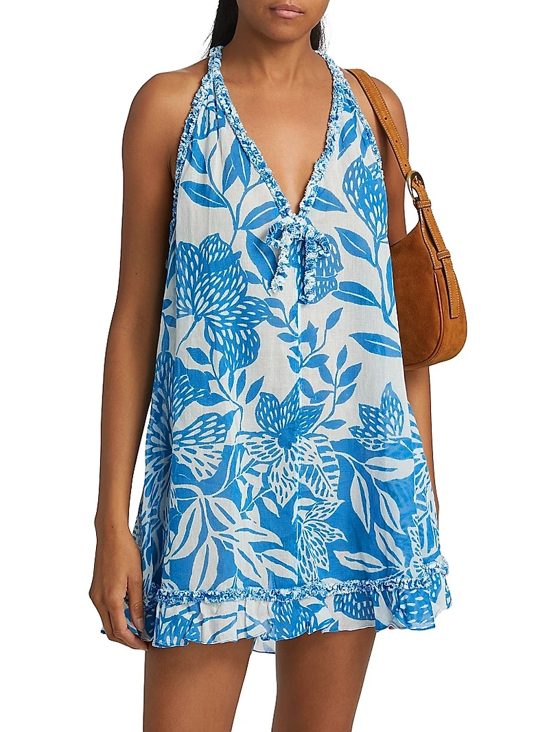 Dalia Floral Cotton A-Line Minidress