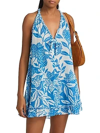 Dalia Floral Cotton A-Line Minidress