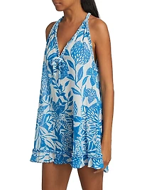 Dalia Floral Cotton A-Line Minidress