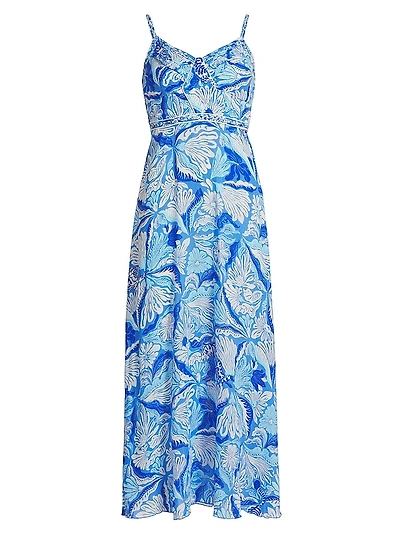 Cara Floral V-Neck Maxi Dress