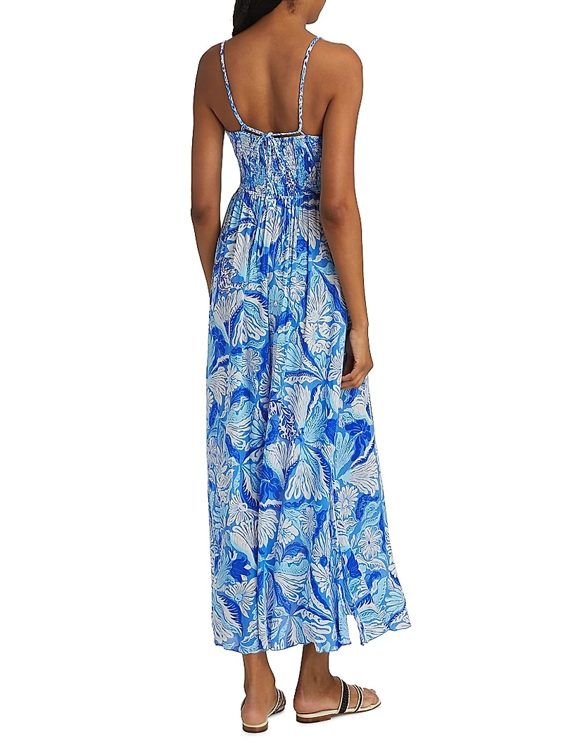 Cara Floral V-Neck Maxi Dress